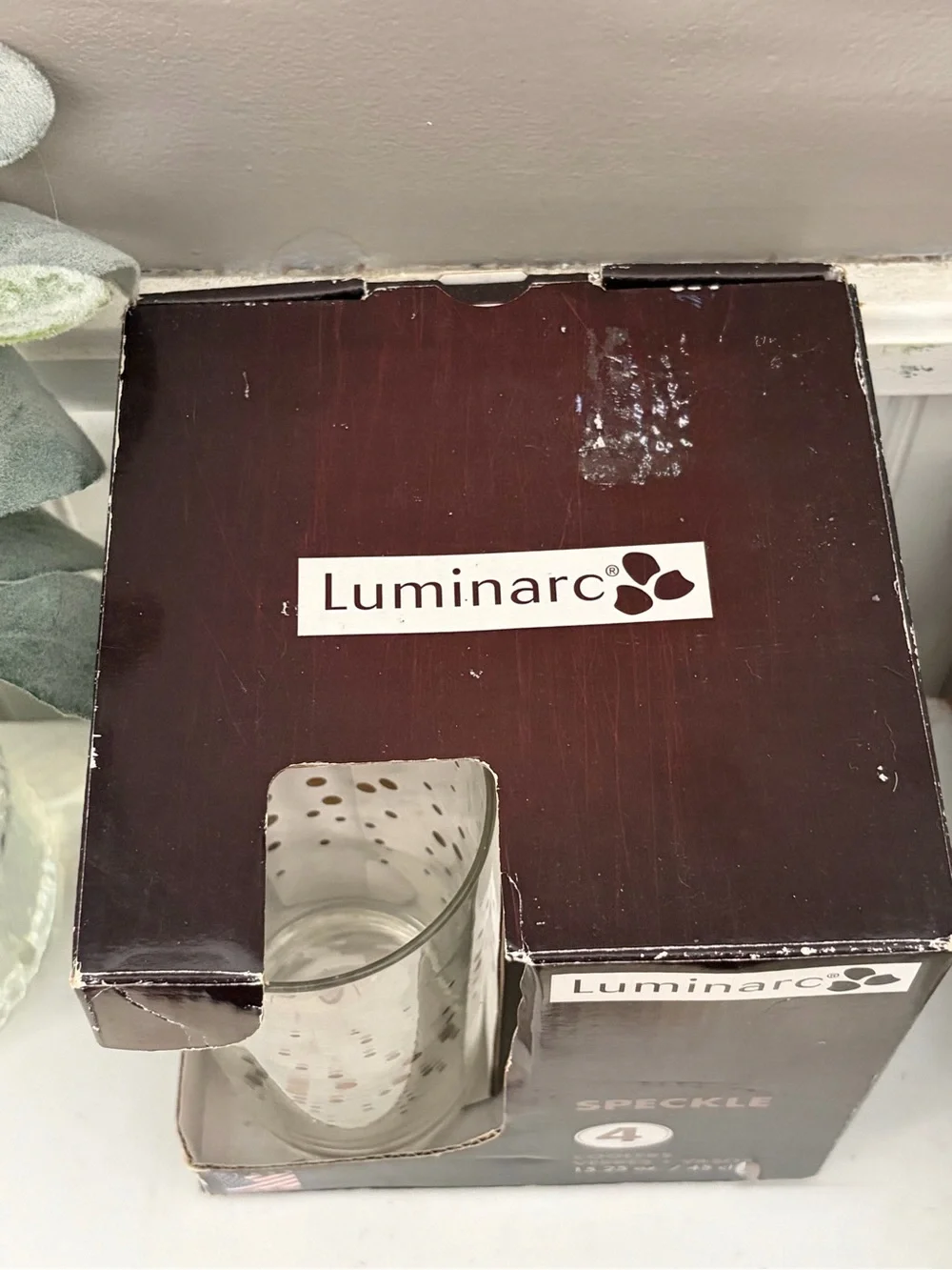 Luminarc Speckle Cooler Glasses 4pk NEW in Box